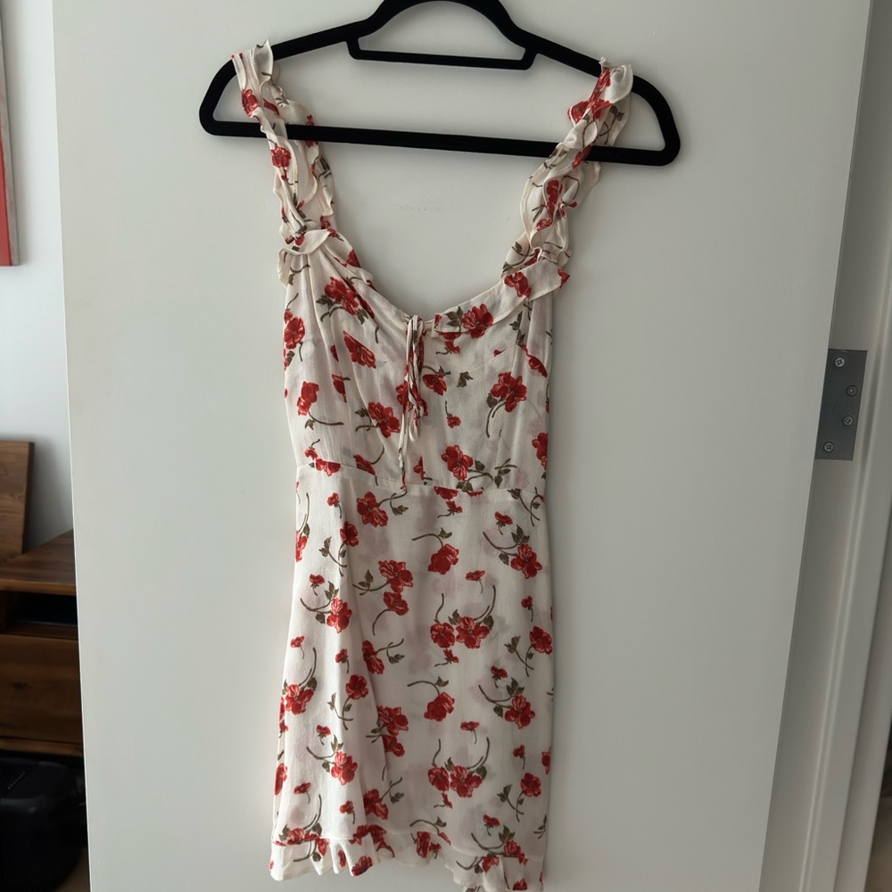 Reformation Armadillo Ruffle Mini Dress size 0 - Picture 3 of 5